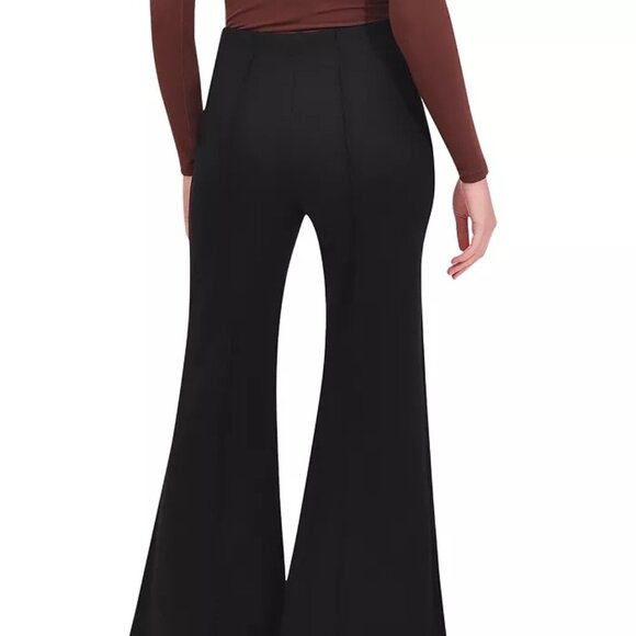 Bagatelle Ponte Wide Leg Black Pants Pintuck Pull-On Trousers NWT Size S - Picture 4 of 4